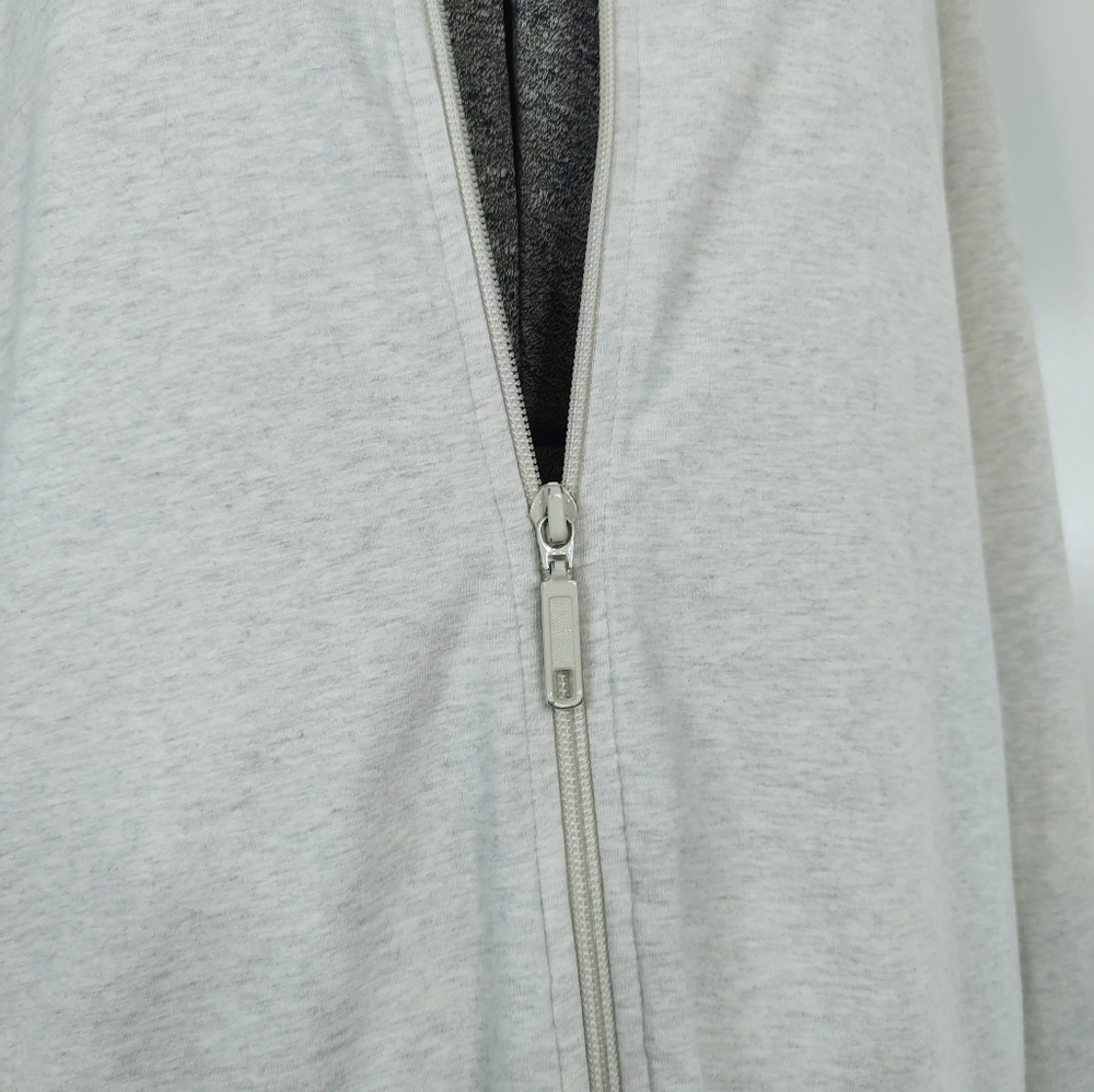 Banana Republic ivory & gray heathered lightweight zip up jacket - Picture 15 of 15